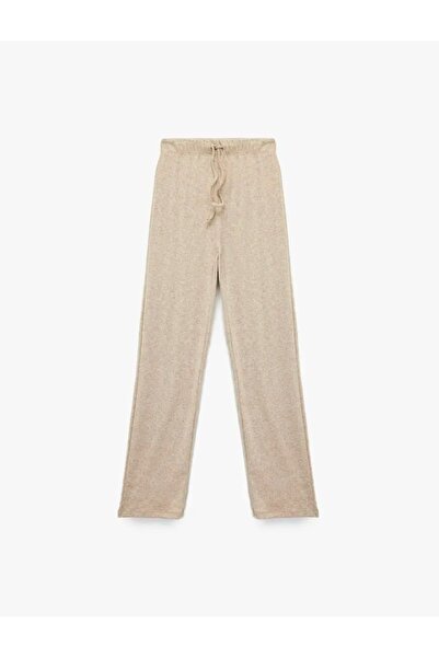 Koton Relaxed Fit Viscose Blend Tie Waist Women's Sweatpants 6Wlk40092Mk