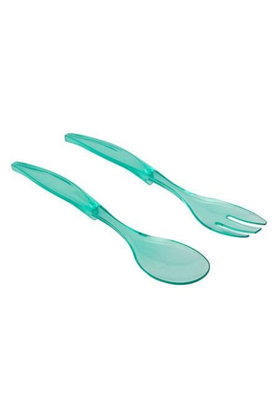 Other Set de 2 lingurițe de salată din plastic, mentă, 29,5 x 6 x 2 cm
