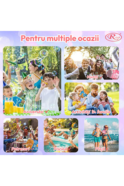 RCO Pistol automat de facut baloane, cu 2 capete interschimbabile 132 / 73 orificii,Bubble Rocket, Verde