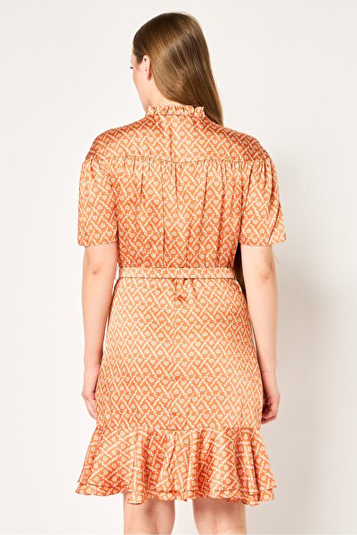 SANDRO Women Allover Print Belted Mini Dress, Multicolor