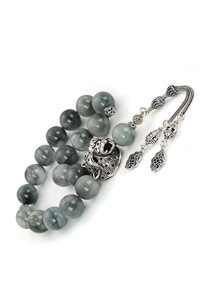 TESBİHCİBABA Kaplan Başlı Tasarım Kedi Gözü Taşı Maskot Tesbih