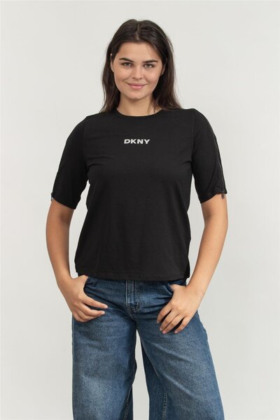 Dkny Kadın Bisiklet Yaka T-Shirt Siyah