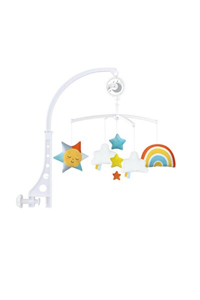 bebe stars Carusel muzical, Bebe Stars, Pentru patut, Cu jucarii moi, Cu joc muzical, 0 luni+, Rainbow