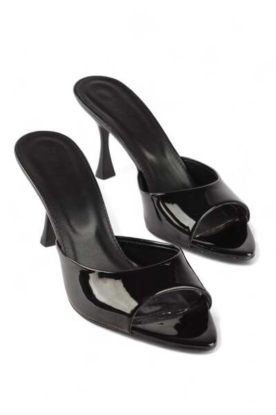 luuq shoes Vesso Patent Leather Women's Heeled Slippers