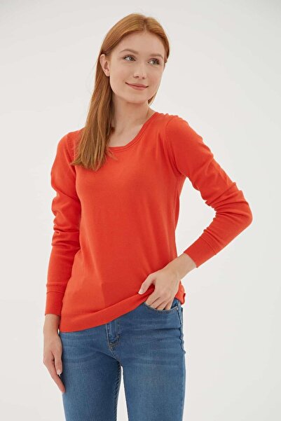 Fashion Friends Pulover elastic cu gât în ​​U Tile