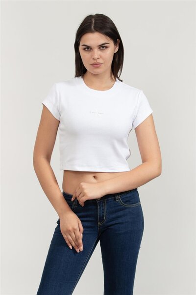 Calvin Klein Kadın Beyaz Tişörtler