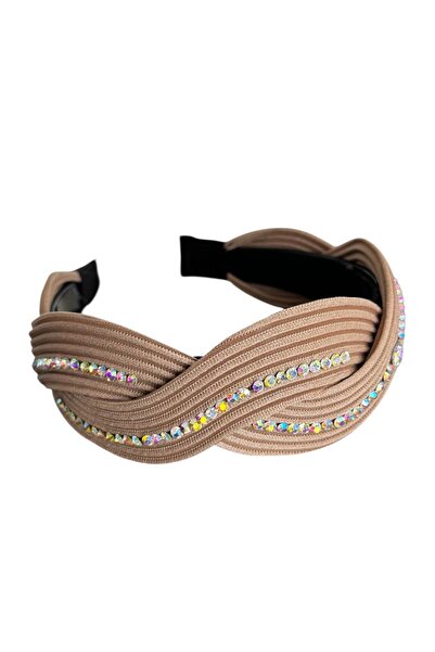 TAKIŞTIR Beige Color Stone Detailed Crown