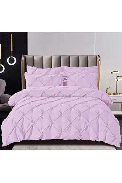 ConceptHome Plain Finet Bedding with Pleats - Pink