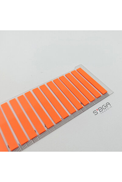 sibga tasarım Neon Orange Thin Strip 320 Sheets Transparent Color Postit Post-It Post It. Bookmark Bookmark Postit