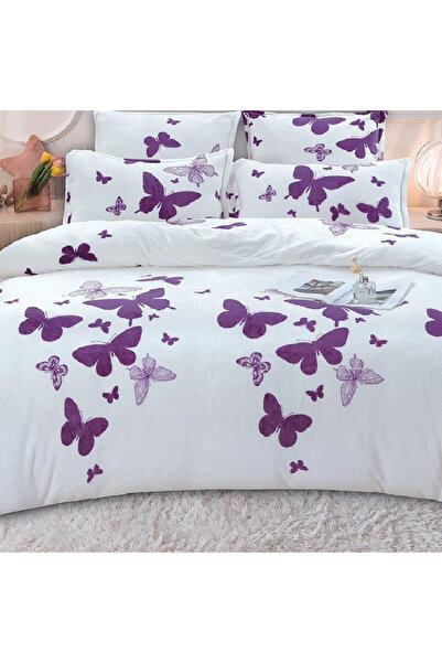 Talis Purple Fly Double Bed Linen 6 pieces, Cocolino