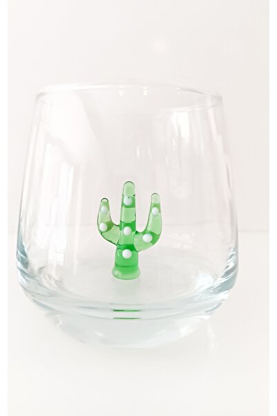 ADAMODART Cactus Glass Figured Decorative Water Glass Set of 2