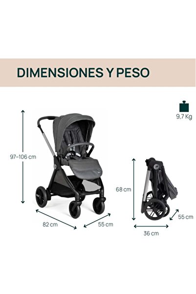 Chicco Bellagio Stroller 0m-4y (0-22kg), Black Satin