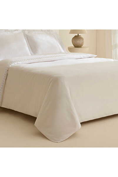 Karaca Home Miel 100% Cotton Satin Double Duvet Cover Set White