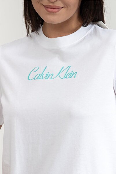 Calvin Klein Women's White T-Shirt Lv047C854G Yaa