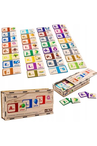 OEM Joc educativ - litere și imagini, multicolor, 32 de piese, 4+ ani