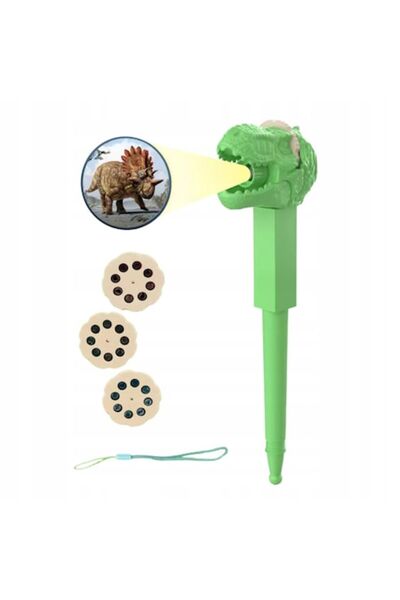 Import ProNice Interactive projector ProNice with 3 slides, dinosaur model, green
