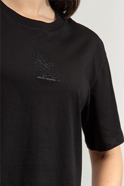 Armani Exchange Tricou de damă cu guler rotund