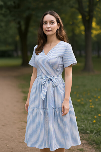 Meymo Striped Belted Dress