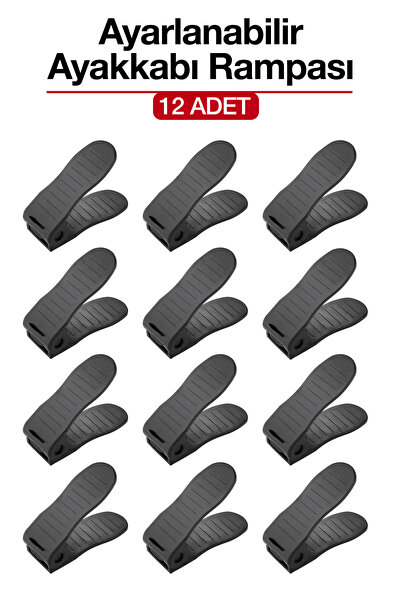 Pazarika 12 komada podesive rampe za cipele – organizator za cipele u ormaru