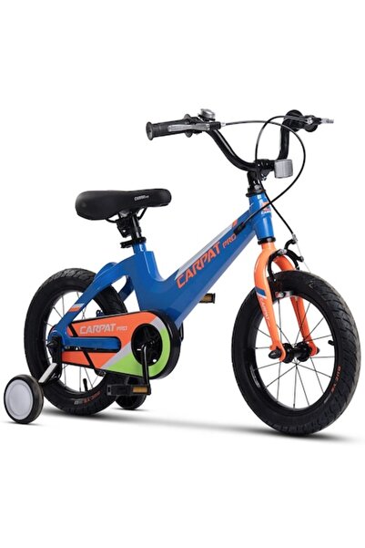 Carpat Bicicletă MTB pentru copii PRO Kids 16", cadru din aluminiu, 4-6 ani (110-115 cm), albastru/portocaliu