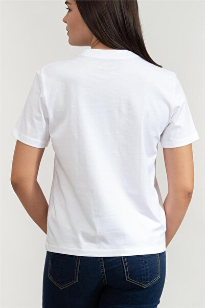 Calvin Klein Women's White T-Shirt Lv047C854G Yaa