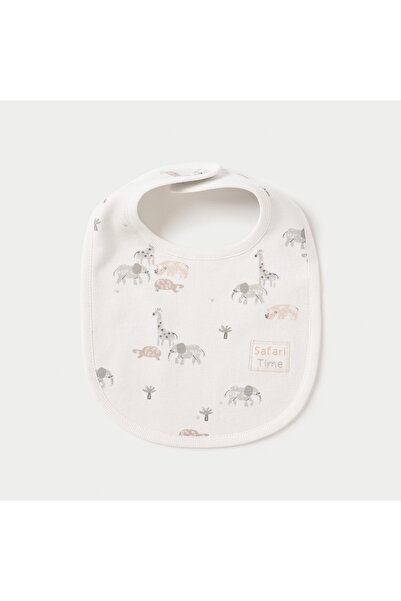 Juniors Safari Print Bib with Snap Button Closure - Set of 2