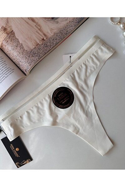 İntive Lingerie Tanga originală din spandex tăiată cu laser, invizibilă, fără sudură, cu detalii transparente - 2803