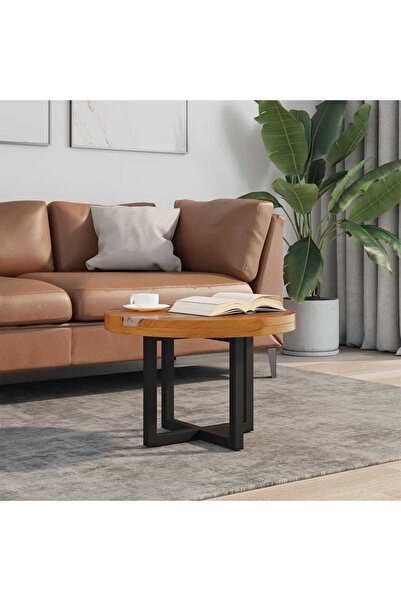 vidaxl Coffee Table Teak Resin 60 cm