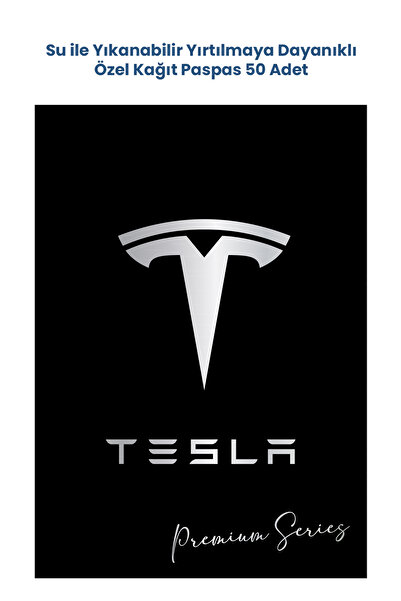 BALKAN AMBALAJ Suya Dayanıklı Tesla Oto Paspas Kağıdı Siyah 50 Adet - 35x50cm