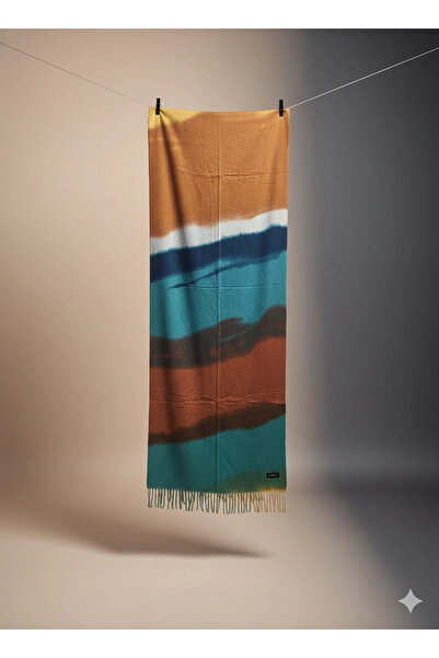 Cashmere KAŞMİR DEGRADE YÜN OMUZ ŞALI-3