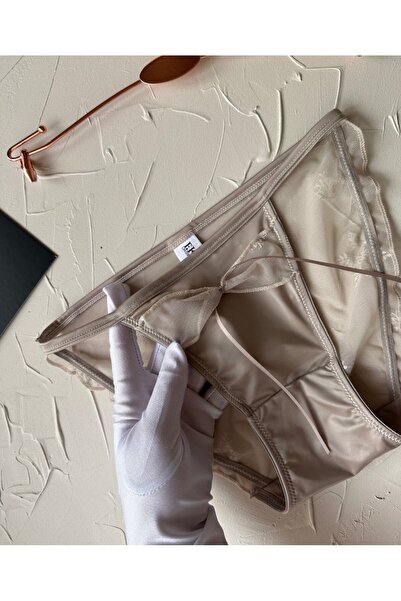 İntive Lingerie Chiloți/Slip-2858 în stil japonez Lucia, cu detaliu din satin și tul pe spate