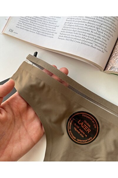 İntive Lingerie Tanga originală din spandex tăiată cu laser, invizibilă, fără sudură, cu detalii transparente - 2803