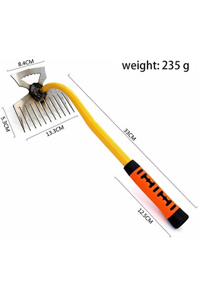 Yelajoy 2-Piece Steel Weeder Tool for Yard, Garden Weed Remover with Ergonomi...