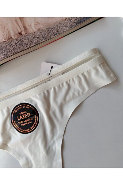 İntive Lingerie Tanga originală din spandex tăiată cu laser, invizibilă, fără sudură, cu detalii transparente - 2803