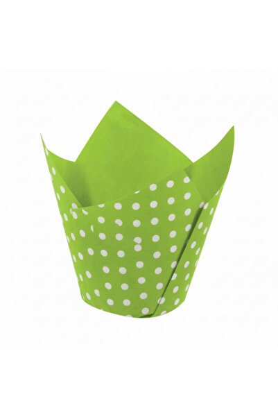 EFE PASTACILIK كبسولة كيك التوليب المتدرجة باللون الأخضر 160×50 مم – 200 قطعة