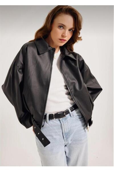 obkmask سترة نسائية قصة فضفاضة بتصميم مريح ومزينة بحزام