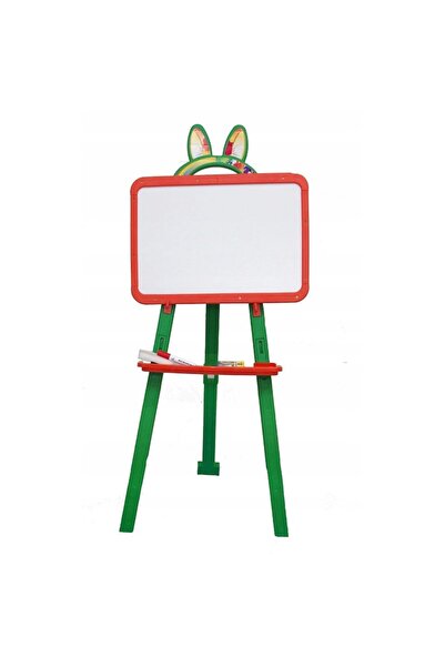 OEM Magnetic and chalk board 2in1, 35x48x7cm, adjustable height 110-130cm, with chalk and marker, red/gr