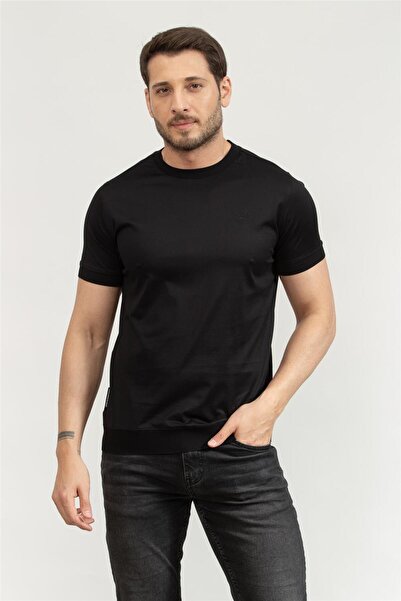 Karl Lagerfeld Erkek Bisiklet Yaka T-Shirt Siyah