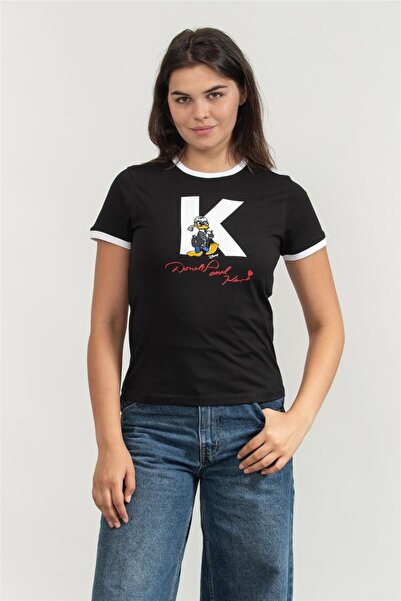 Karl Lagerfeld Kadın Bisiklet Yaka T-Shirt