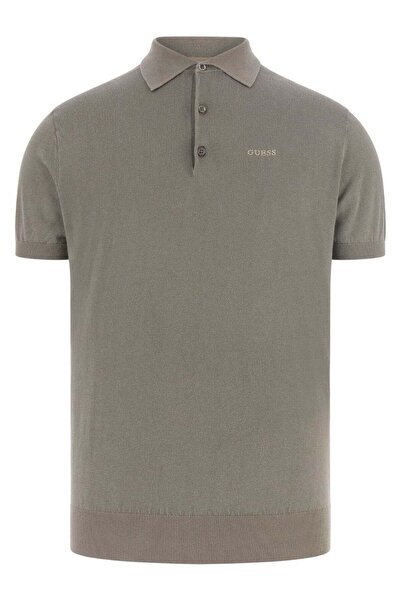 Guess Men's Khaki Collared T-Shirt