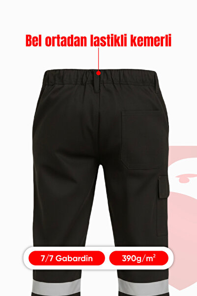 Selçuklu Plus 7/7 Gabardin Kışlık İşçi Pantolonu Tek Reflektörlü Kalın İş Pantolonu