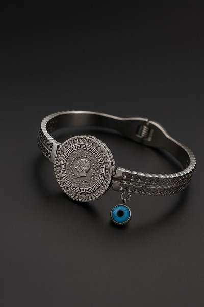 G Sport POLO Ataturk and Nazar Boncuk Detailed Steel Handcuffs