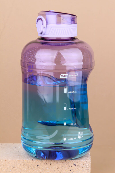 Poomy 2200 ml Suluk 2.2 Litre - Kilitli Kapaklı Geniş Hacimli Matara