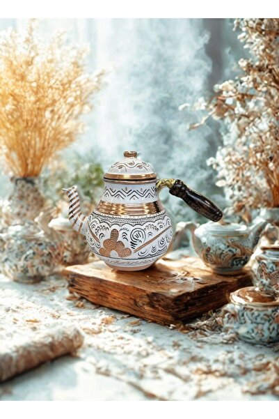 Sözenler Small Copper Teapot White