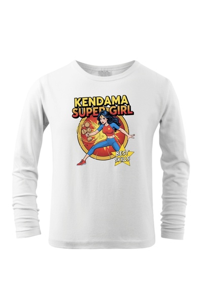 Funny Gift Tricou bluza cu maneca lunga pentru fete Kendama Super Girl