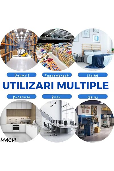 MACVI ® 4-in-1 Ultrasonic Pest Repeller, Rodents, Cockroaches, Insects, 100 m², Digital, Blue