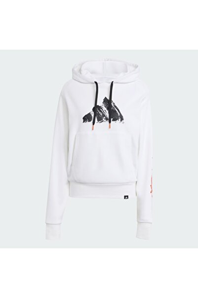adidas Terrex Snow Adventure Baskılı Kapüşonlu Unisex Sweatshirt JM6364