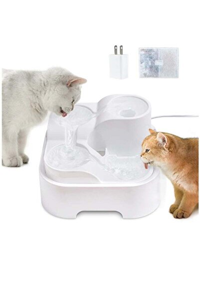 COOYA Cat Water Fountain, Ultra Silent Cat Fountain 2.8L/94oz, with LED Light, Activated Carbon Filter