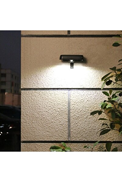 Flippy rectangular LED solar wall lamp, 18 x 7 cm, motion sensor, 6V, 2200mAh, cool white, black mou
