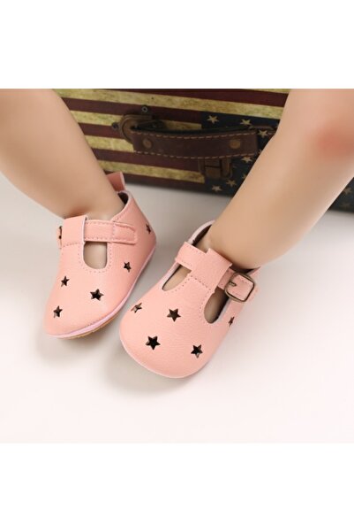 BebeNou Pantofi roz pentru bebeluși cu decupaje în formă de stea chc-684-3-va14